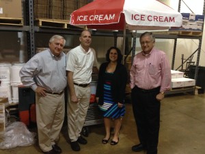 Friends at Whitey's Ice Cream & Yogurt, Jon Turnberg, Scott Larson, Dana Samsel (w/AAT SALES), and Jeff Turnberg